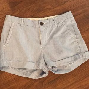 Blue pinstriped shorts